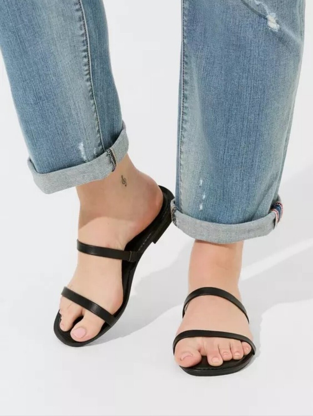 Torrid thin double band slide black 9WW wide with new